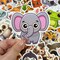 Wrapables Waterproof Vinyl Stickers for Water Bottles, Laptop, Phones, Skateboards, Decals for Teens, 100pcs Adorable Animals